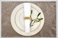 Obrus / serwetka dekoracyjny ISLA 30x40 Eurofirany ciemnobeżowy