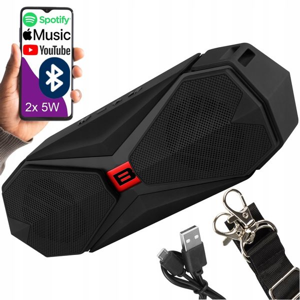 MOCNY GŁOŚNIK BLUETOOTH BOOMBOX BEZPRZEWODOWY RADIO PRZENOŚNY USB SD PASEK zdjęcie 1