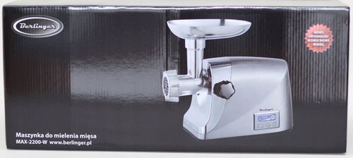 Maszynka do mięsa BERLINGER 2200W metalowa obudowa z regulacją obrotów na Arena.pl