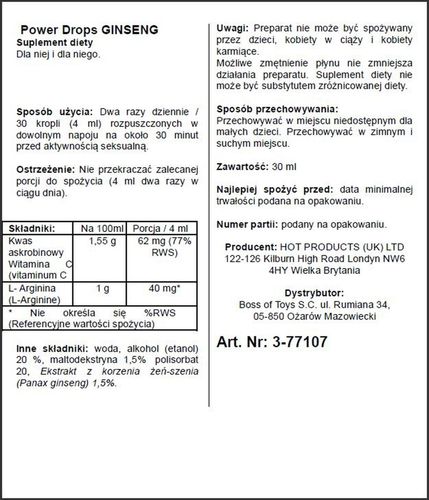 supl.diety-men power ginseng drops 30ml na Arena.pl