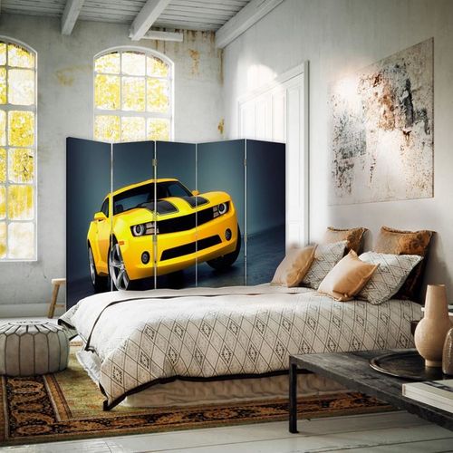 Parawan ozdobny, Żółte auto 180x150 na Arena.pl