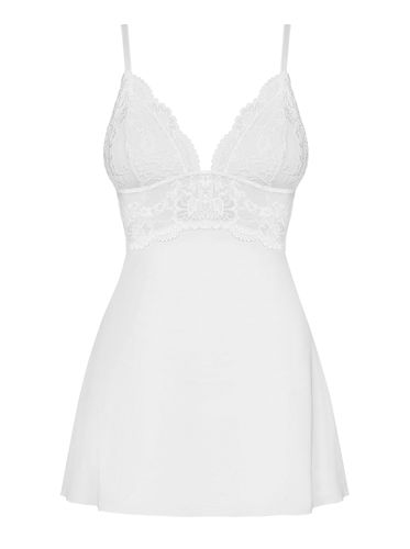 babydoll koronkowy obsessive biały z stringami s/m na Arena.pl