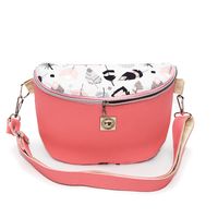 Torebka-Nerka Różowa z Motywem Piórek – 3w1 Handmade