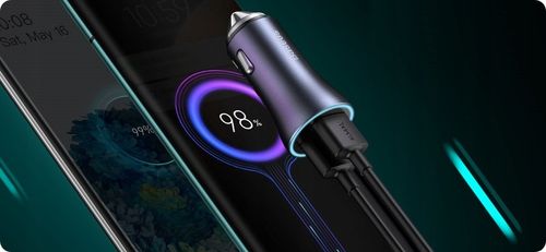 BASEUS SZYBKA ŁADOWARKA SAMOCHODOWA DO TELEFONU 40W 5A USB QC 4.0 KABEL na Arena.pl