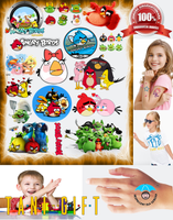 Duży Zestaw Mega Tatuaży zmywalnych - Angry Birds
