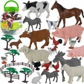 FARMA FIGURKI ZWIERZĘTA DOMOWE ZESTAW W POJEMNIKU 40 ELEMENTÓW BOLEY