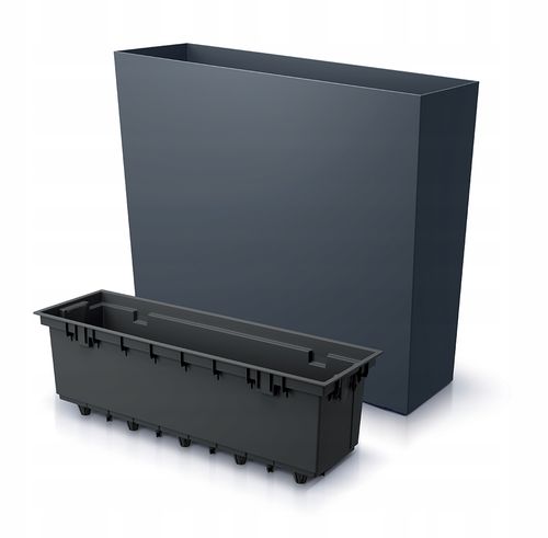 Doniczka wysoka Urbi Case T DUC800T z wkładem | Antracyt na Arena.pl