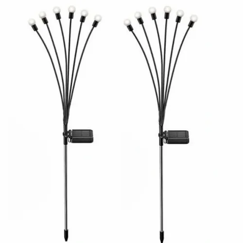 Lampa solarna biała zimna dekoracja taras balkon ogród kuleczki 6led P-376 na Arena.pl