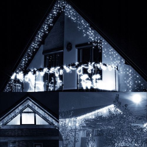 LAMPKI SOPLE CHOINKOWE 300LED KURTYNA ŚWIETLNA FLASH LED ZEWNĘTRZNY TIMER na Arena.pl