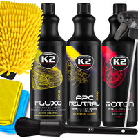 K2 SZAMPON DO LAKIERU I POWŁOK KRWAWA FELGA APC PĘDZELEK RĘKAWICA 2X FIBRA