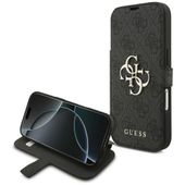 etui guess book 4g metal logo do iphone  17 pro czarny
