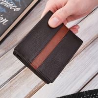 portfel męski skórzany elegancki mały klasyczny brązowy brodrene g-95mn/br