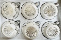 Bombki szklane 8cm reflektor 6szt Ręczna produkcja. Produkt PL (biały)