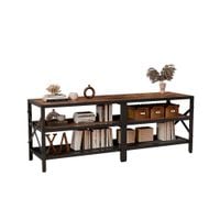 Szafka rtv pod telewizor vintage do salonu brąz 140 cm