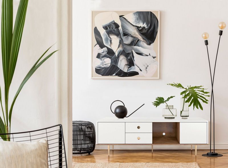 Szafka rtv Harmoni H02 biała zdjęcie 4