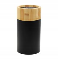 2 x STOJAK NA NOŻE BLOK UNIWERSALNY POJEMNIK DO NOŻY CZARNY DREWNO 23 cm