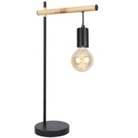 Gabinetowa lampka biurkowa Izzy 41-80042 metalowa czarna drewno