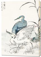 Obraz 70x100cm Night Heron, Kashu Japoński Vintage do Salonu