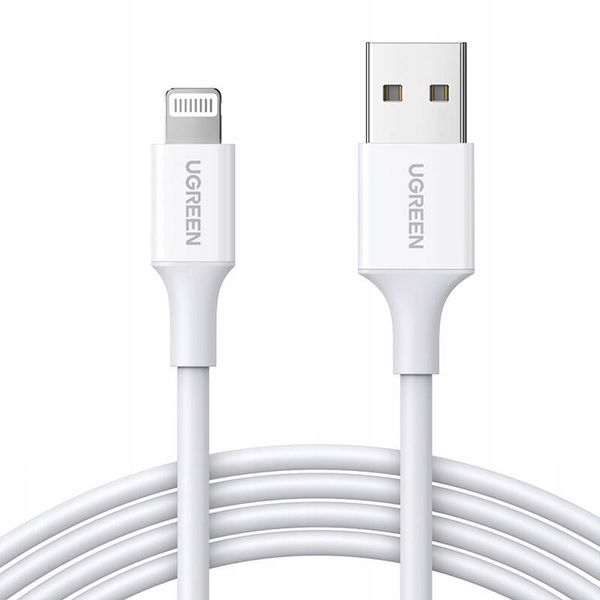 Kabel przewód do iPhone USB - Lightning MFI 1m 2.4A biały zdjęcie 3