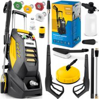 MYJKA CIŚNIENIOWA 2500W MOCNA 350 BAR ZESTAW LANCA TURBODYSZA ALUMINIOWA