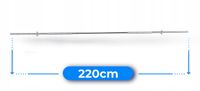 Gryf prosty 220cm śrubowany 30mm gwintowany stalowy sztanga do ćwiczeń