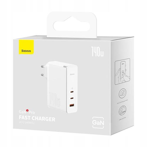 GaN5 ŁADOWARKA SIECIOWA 140W 2x USB C USB BASEUS na Arena.pl