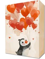 Obraz 20x30cm Pingwinek z Balonami