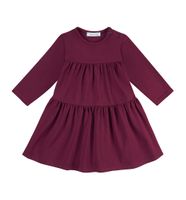 Sukienka niemowlęca z przeszyciami bordowa 80