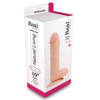 sterczący penis z jądrami wibrator przyssawka 25cm