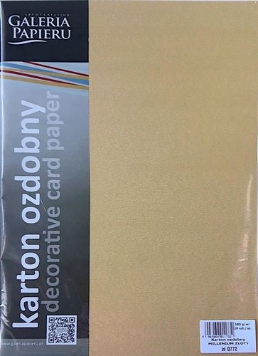 Karton Ozdobny Millenium Złoty 180G/M2 (20) 1732 na Arena.pl