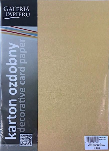 Karton Ozdobny Millenium Złoty 180G/M2 (20) 1732 zdjęcie 2