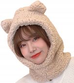 Komin Czapka Na Szyję Ciepły Ocieplany Z Uszami