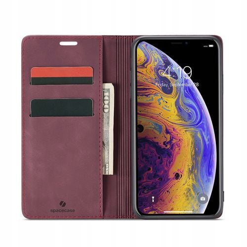 ETUI Z KLAPKĄ SPACECASE WALLET CASE SKÓRZANE CASE DO IPHONE X/XS na Arena.pl