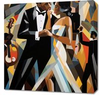 Obraz 60x60cm Jazzowa Wieczorna Harmonia