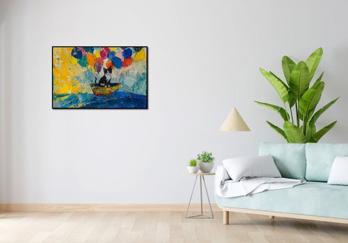 Plakat 91,5x60cm Kot na Łodzi na Arena.pl