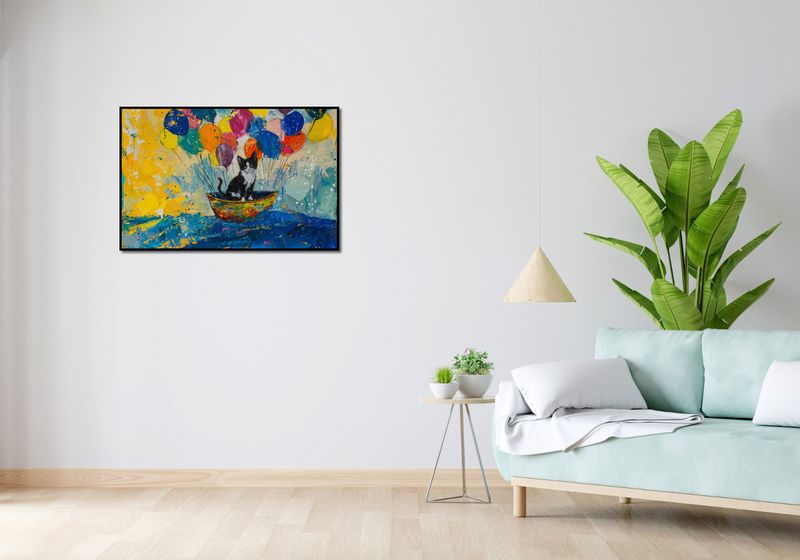 Plakat 91,5x60cm Kot na Łodzi zdjęcie 4