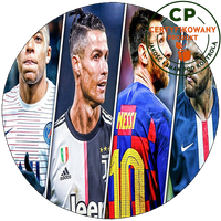 Opłatek na tort Neymar Ronaldo Messi Mbappe - dla fana