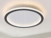 Oświetlenie sufitowe LED, Lampa sufitowa Czarna 31cm LED