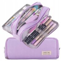 DUŻY PIÓRNIK WIELOFUNKCYJNY SASZETKA TRZYKOMOROWY