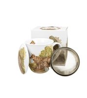 KUBEK Z ZAPARZACZEM POKRYWKĄ DO ZIÓŁ DUO WILKI NA PREZENT 400 ML