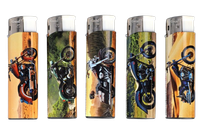 Zestaw 5 sztuk Klasycznych Zwykłych Zapalniczek Gazowych Piezo Motocykle