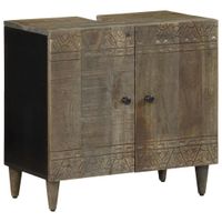 Szafka pod umywalkę, 62x33x58 cm, lite drewno mango