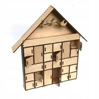 MDK Kalendarz adwentowy domek 38,5x35x4,3cm