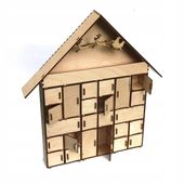 MDK Kalendarz adwentowy domek 38,5x35x4,3cm