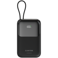canyon powerbank onpower 101 z kablem 10000 mah pd22.5w czarny