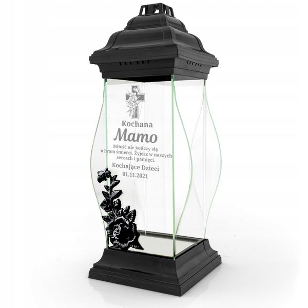 ZNICZ XXL z GRAWEREM na GRÓB CMENTARZ zdjęcie 1