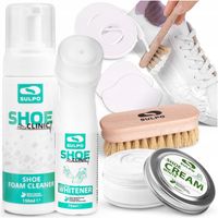 Kompletny ZESTAW do pielęgnacji renowacji białych butów obuwia 7 el. SULPO
