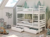 ŁÓŻKO PIĘTROWE 2- osobowe Nemo 90x200 BIAŁY 5 DNI!