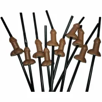 diablo picante - zestaw 10 dużych słomek imprezowych naturalnych