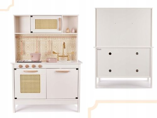 Kuchnia dla dzieci drewniana MDF retro z akcesoriami BOHO 100cm na Arena.pl